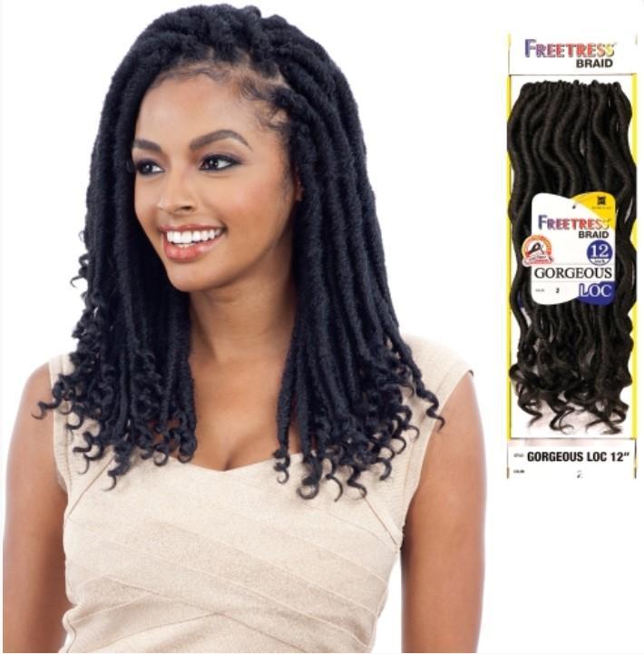 FreeTress Synthetic Hair Crochet Braids 2X Cuban Goddess Loc 12"