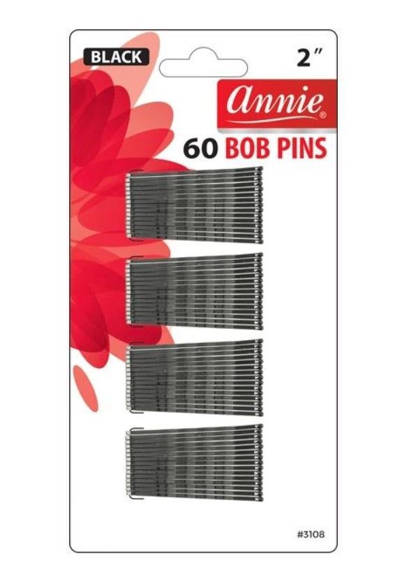 Annie 60 Bob Pins 2" Black 3108