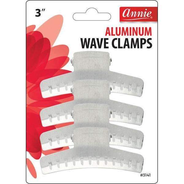 Annie Aluminum Wave Clamps 3 Inches 4Ct 3141