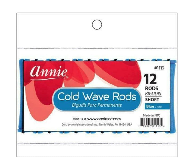 Annie Cold Wave Rods Blue Short 1/4" 12 Count 1113