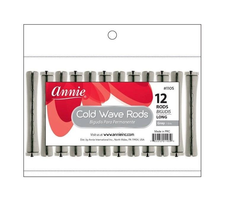 Annie Cold Wave Rods Grey Long 3/8" 12 Count 1105