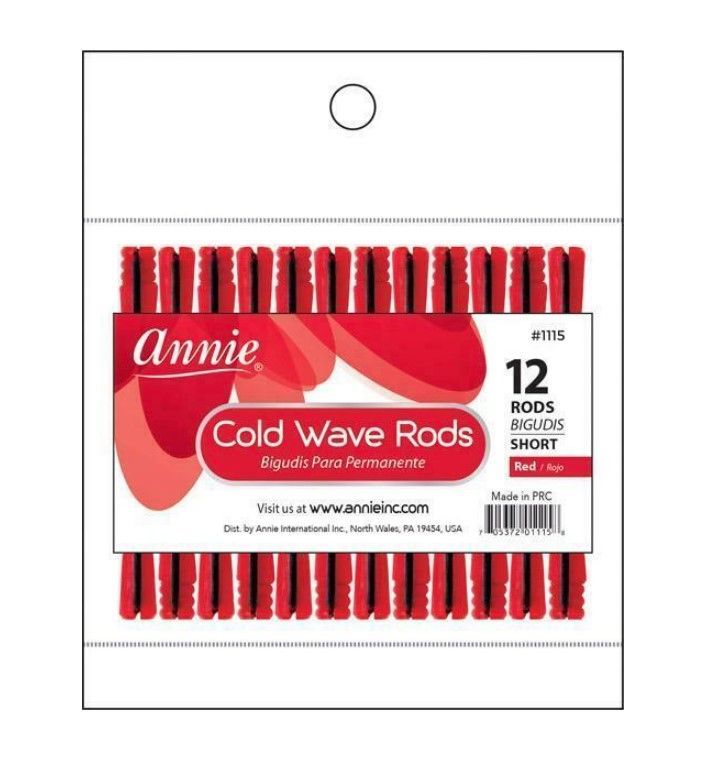 Annie Cold Wave Rods Red Short 1/10" 12 Count 1115