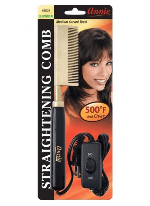 Annie Electrical Straightening Comb Medium Curved Head Teeth 5531