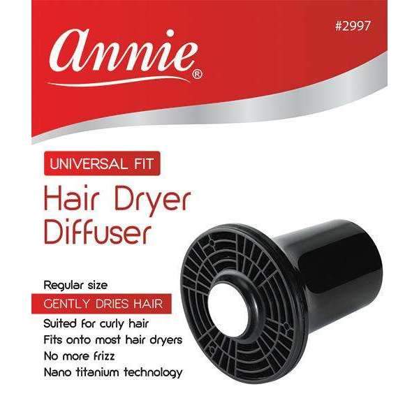 Annie Hair Dryer Diffuser Black 2997