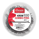 Annie Jumbo Pins 2 3/4" Black 100 Count 3137