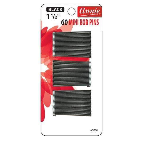 Annie Mini Bob Pins 1 1/2" 60Ct Black 3301