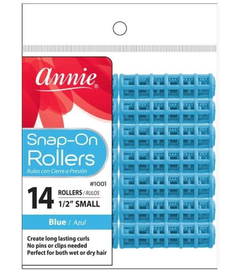 Annie Snap-On Magnetic Rollers Blue Small 1/2" 14 Count 1001