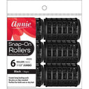 Annie Rollers Snap-On Black (Jb) 6Ct (01015)