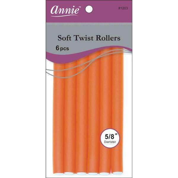 Annie Rollers Soft Twist 7" Orange 5/8" <6Pc/Pack> (01203)
