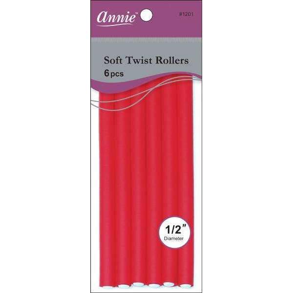 Annie Rollers Soft Twist 7" Red 1/2" (