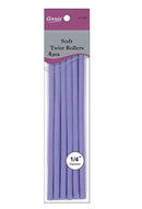 Annie Soft Twist Rollers Lavender 1/4" 6 piece 1198