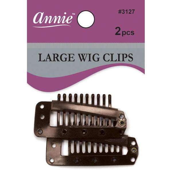 Annie Wig Clips L 2Ct Brown 3127