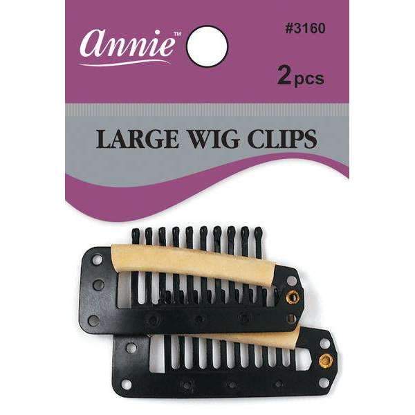 Annie Wig Clips Black (L) (2Pc/Bag) (3160)