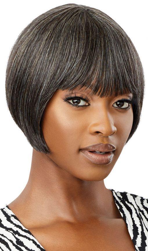 Outre 100% Human Hair Fab & Fly Gray Glamour Full Cap Wig - Harriet