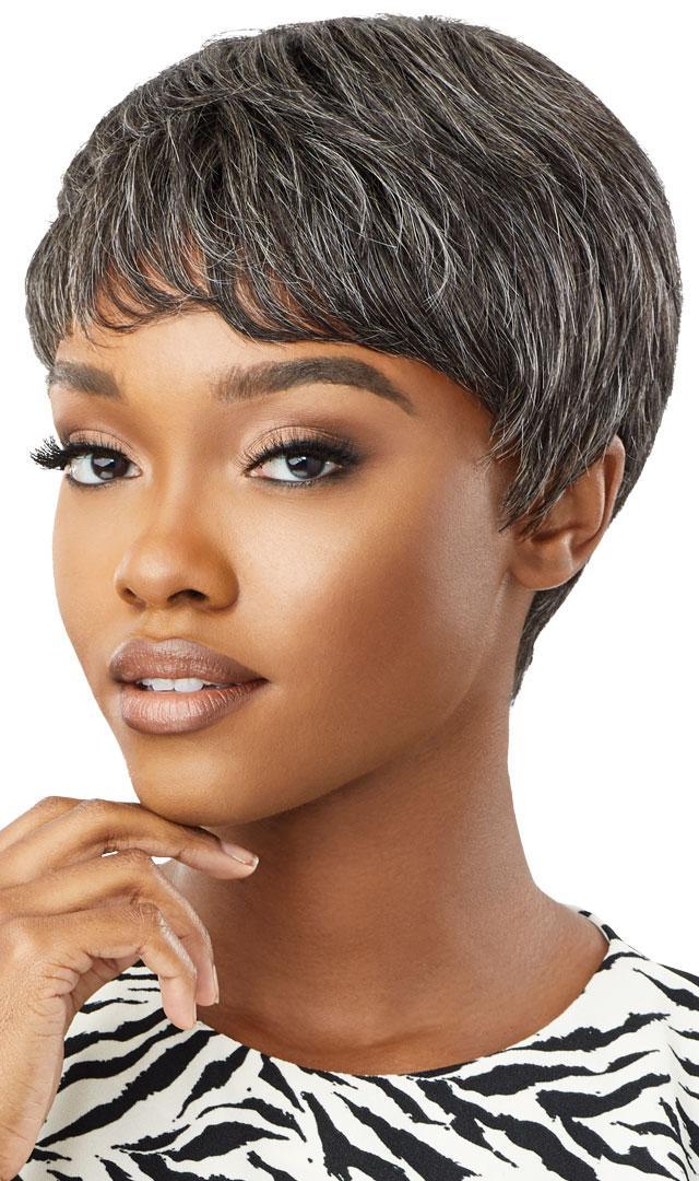 Outre 100% Human Hair Fab & Fly Gray Glamour Full Cap Wig - Eden