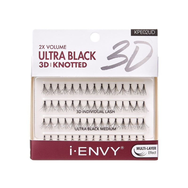 Kiss I Envy KPE02UD Knotted Ultra Black 3D Individual Lash