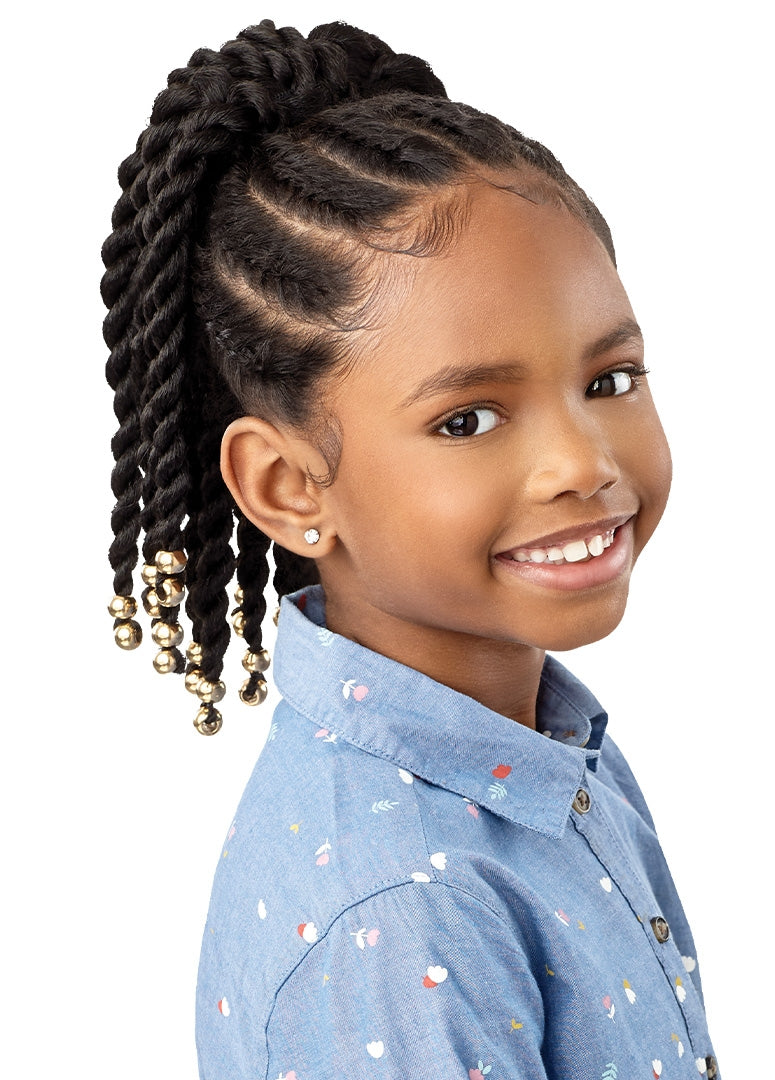 Outre Lil Looks - Drawstring Ponytail - Beaded Twists 12"