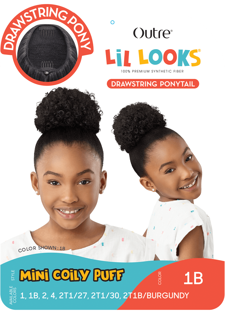Outre Lil Looks - Drawstring Ponytail - Mini Coily Puff
