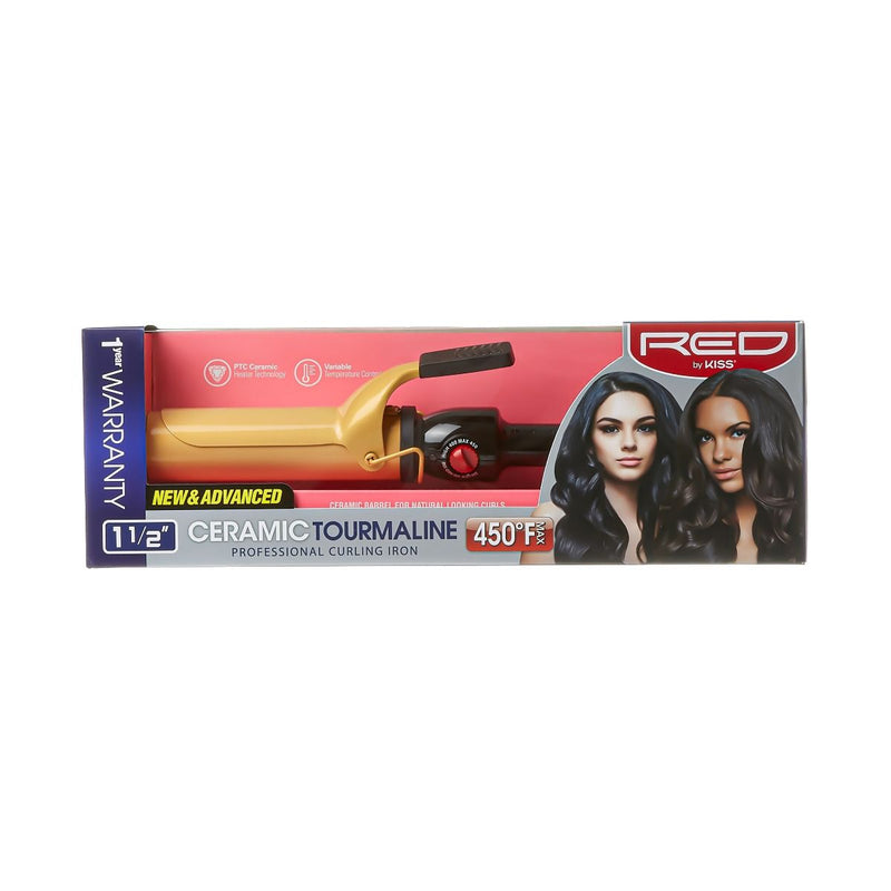 Red 1 1/2" Ceramic Curling Iron CI07N