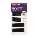 RED Bob Assort Pins 2" & 2 3/4" 50ct Blk HBP05
