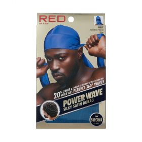 (Hdupp07) Red Silky Durag  Blue Hd17