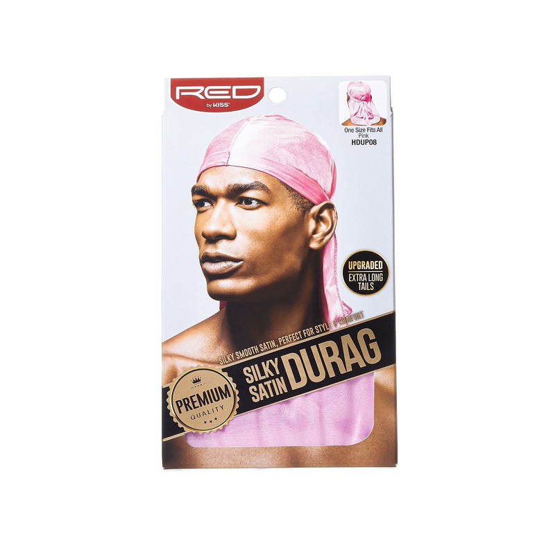Red By Kiss Premium Quality Silky Satin Durag, Pink Hdup08