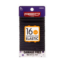 Red Elastic Band 16/Ct Flat Black Heb05