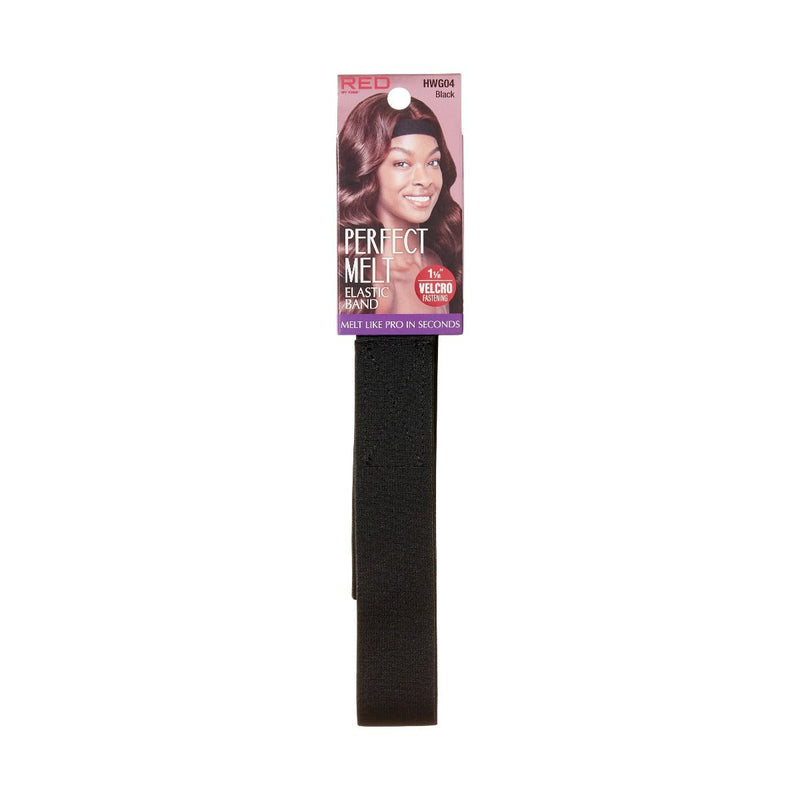 Red Perfect Melt Elastic Wigband Regular Black HWG04