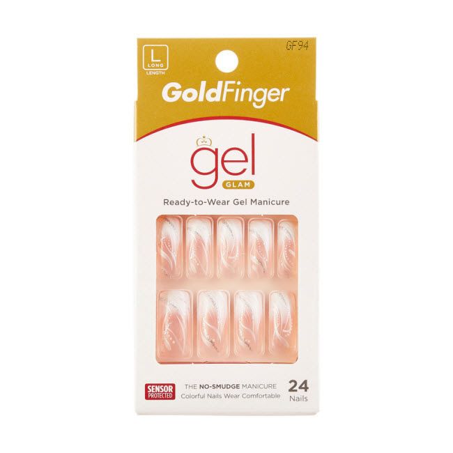 Kiss Gold Finger Gel Glam 24 Fashion Nails GF94