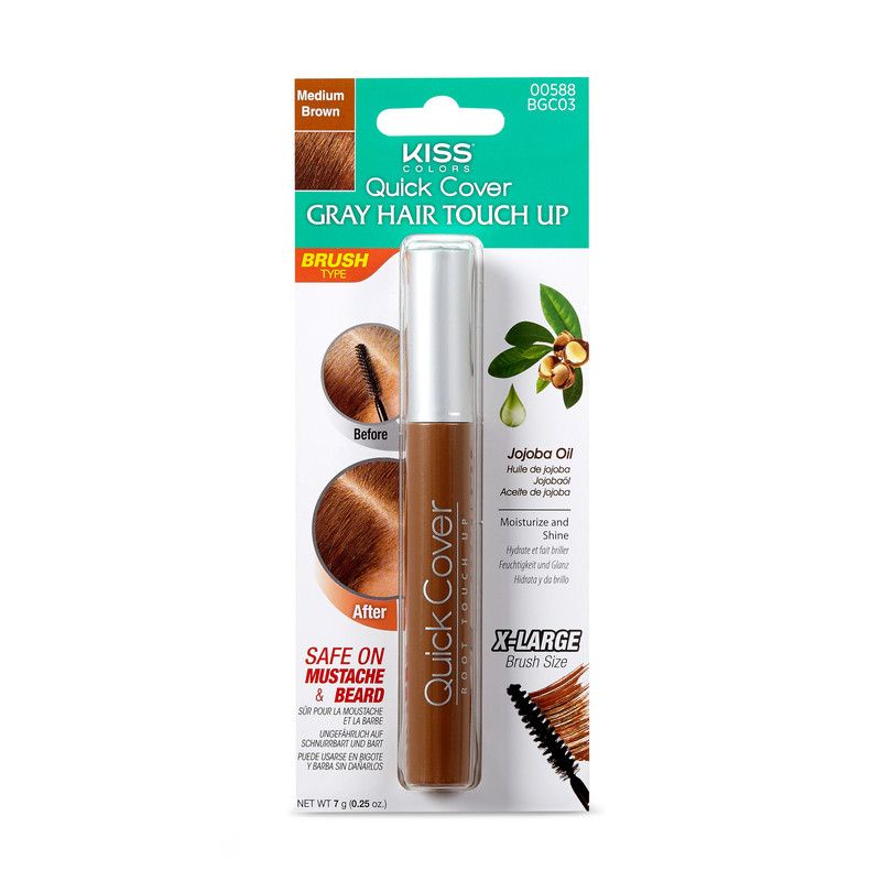 Kiss Cover Brush-In Color Touch Up Medium Brown BGC03