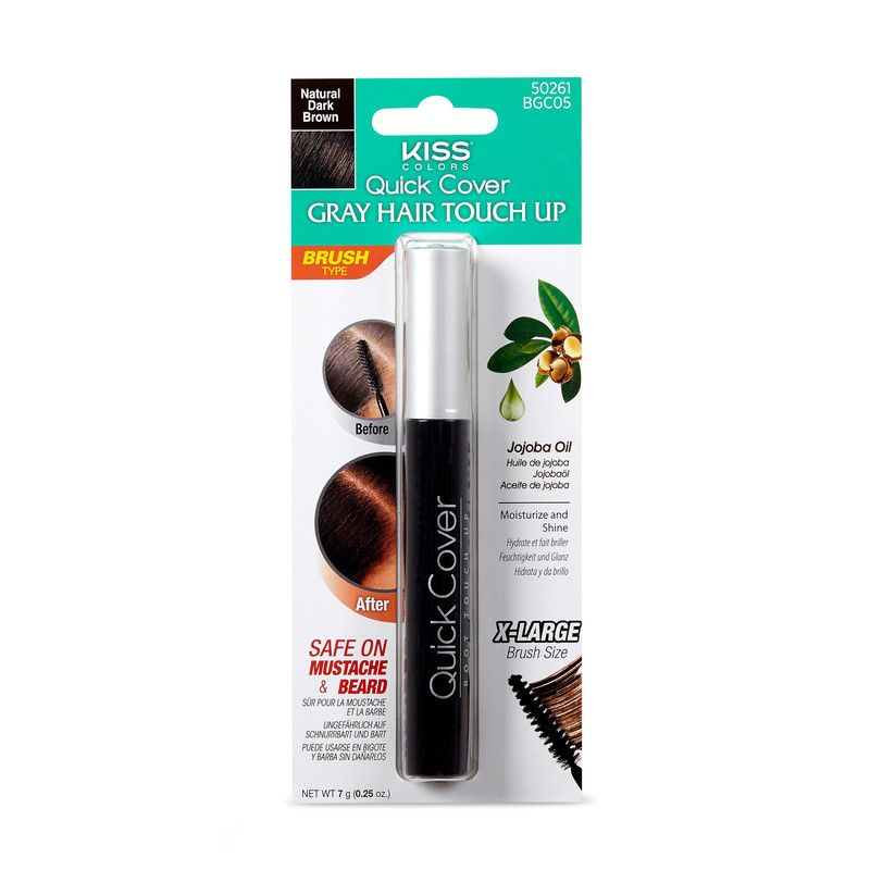 Kiss Cover Brush-In Color Touch Up Natural Dark Brown Bgc05