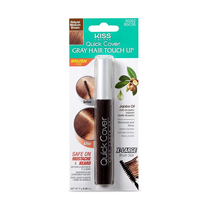 Kiss Cover Brush-In Color Touch Up Natural Medium Brown BGC06