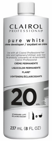 Clairol Professional Pure White 20 Volume Developer Standard Lift 8 oz