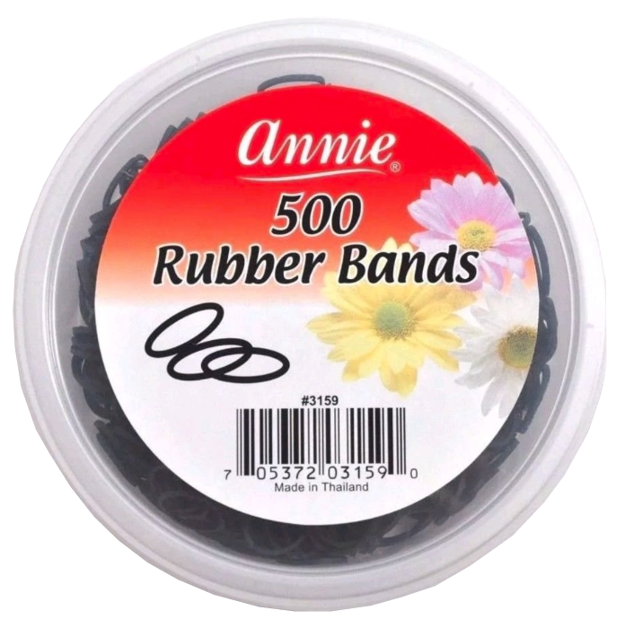 Annie 500 Rubber Bands 1/2" Black 3159