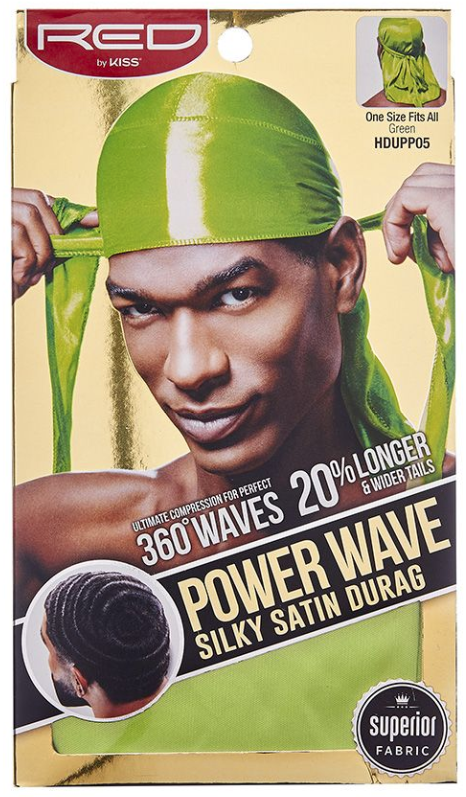 Red by Kiss Power Wave Silky Durag, Green